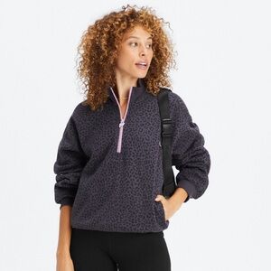 EUC Fabletics Forever Fleece 1/2 Zip Sweatshirt